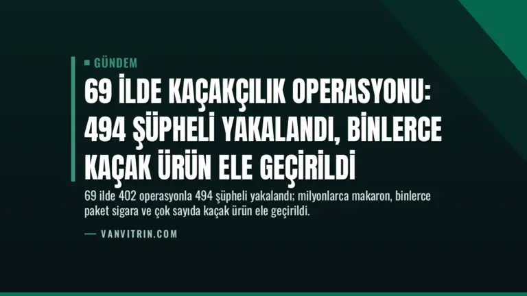 69 İlde Kaçakçılık Operasyonu: 494 Şüpheli Yakalandı, Binlerce Kaçak Ürün Ele Geçirildi