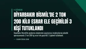Diyarbakır Bismil’de 2 Ton 200 Kilo Esrar Ele Geçirildi 3 Kişi Tutuklandı