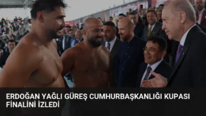 Erdoğan Yağlı Güreş Cumhurbaşkanlığı Kupası Finalini İzledi