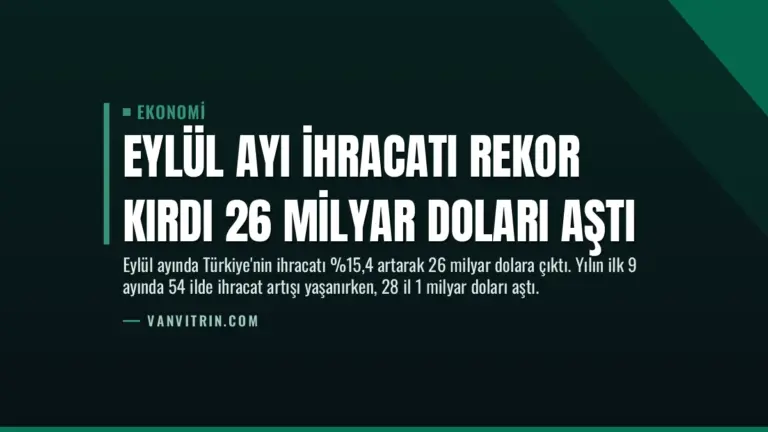 Eylül Ayı İhracatı Rekor Kırdı 26 Milyar Doları Aştı