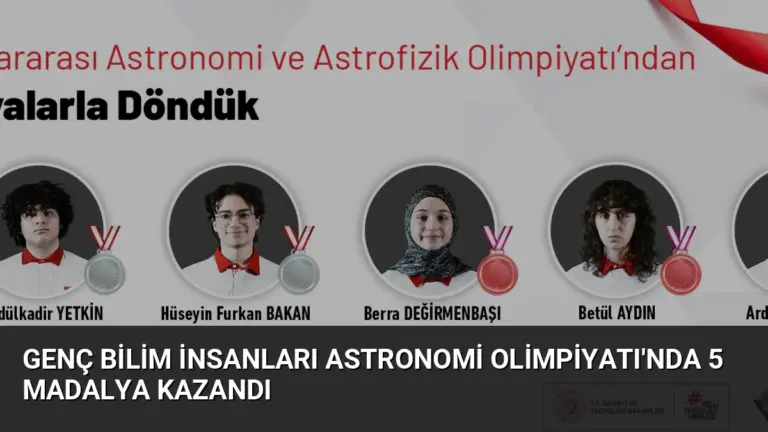 Genç Bilim İnsanları Astronomi Olimpiyatı’nda 5 Madalya Kazandı