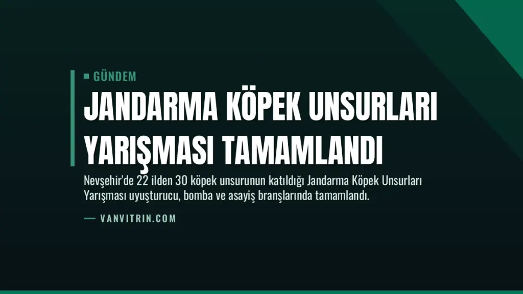 Jandarma Köpek Unsurları Yarışması Tamamlandı
