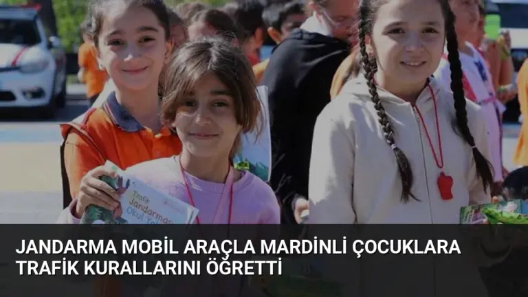 Jandarma Mobil Araçla Mardinli Çocuklara Trafik Kurallarını Öğretti