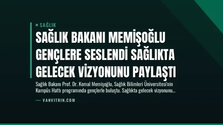 Sağlık Bakanı Memişoğlu Gençlere Seslendi Sağlıkta Gelecek Vizyonunu Paylaştı