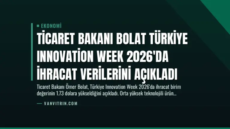 Ticaret Bakanı Bolat Türkiye Innovation Week 2026’da İhracat Verilerini Açıkladı