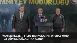 Van Merkezli 11 İlde NarkoKapan Operasyonu: 102 Şüpheli Gözaltına Alındı
